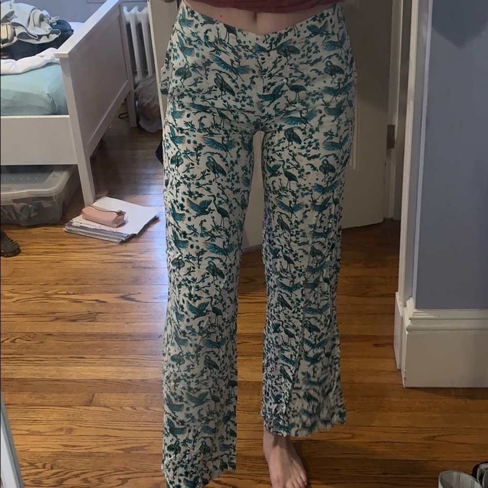 Long , Flowy, bird designed pants